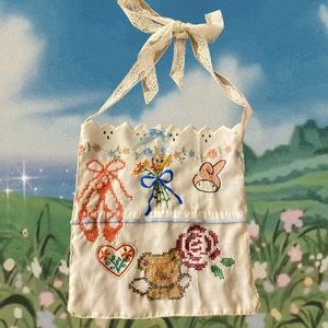 SOLD 🎀 Have A Nice Day handmade mini tote bag